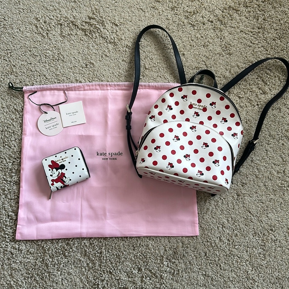 Kate Spade Disney Minnie Backpack and Wallet